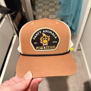 Party Animals Brown and White Trucker Hat